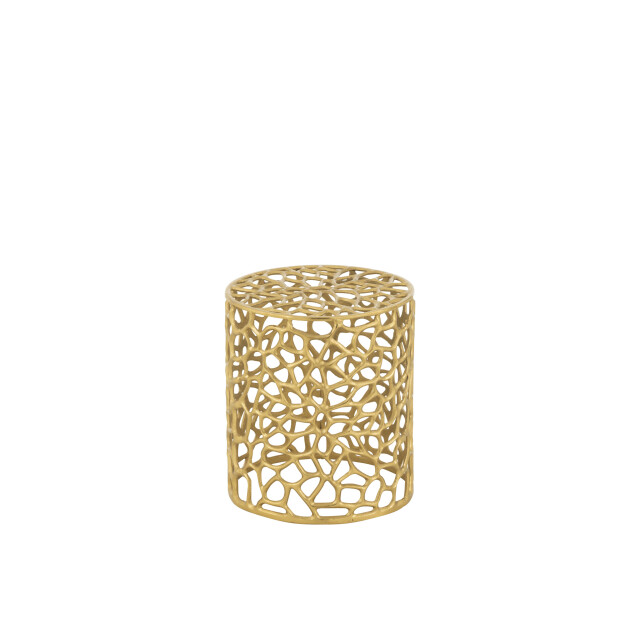 J-Line Stool cylinder aluminium gold colored 55942 large