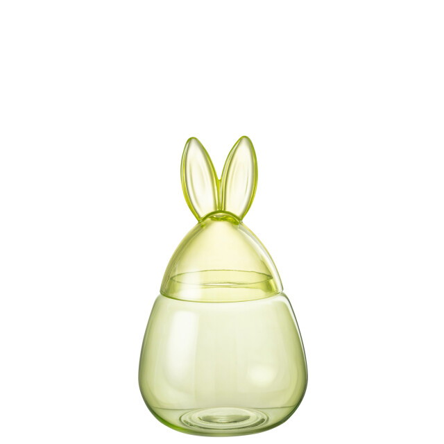 J-Line Pot rabbit glass green small 30673 large