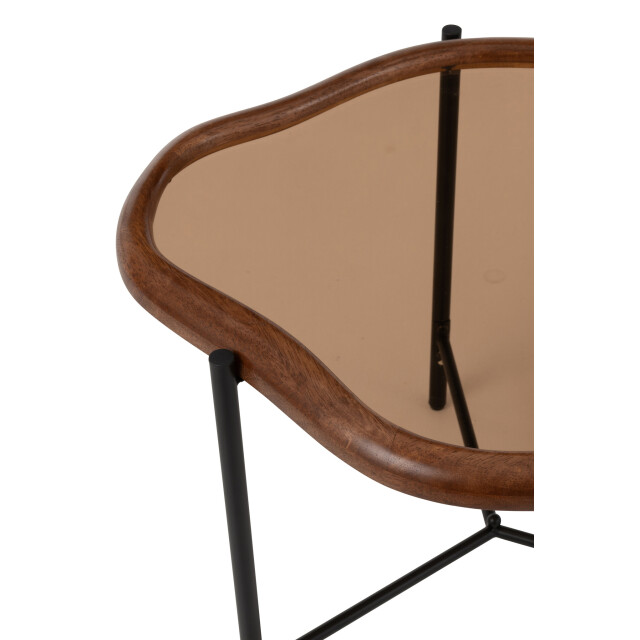 J-Line Coffee table zip glass multicolored 57501 large