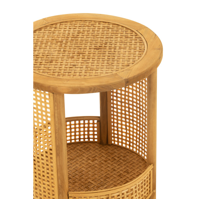 J-Line Side table double bamboo/firwood natural 46370 large