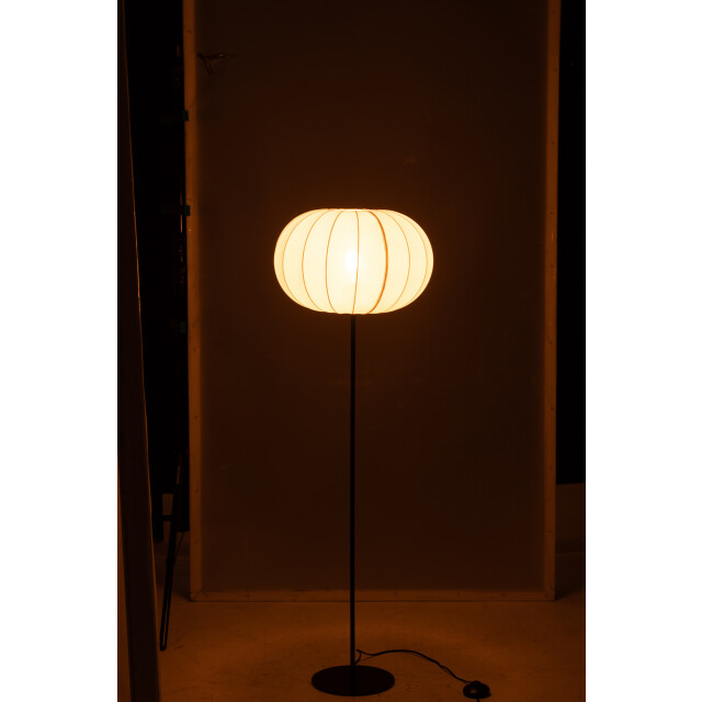 J-Line Floor lamp lantern metal/textile white small 54208 large