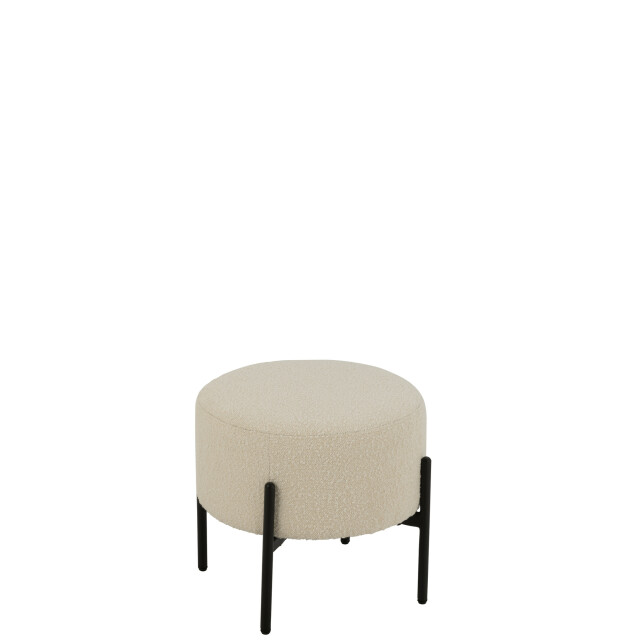 J-Line Stool boucle plywood/polyester white/black 50849 large