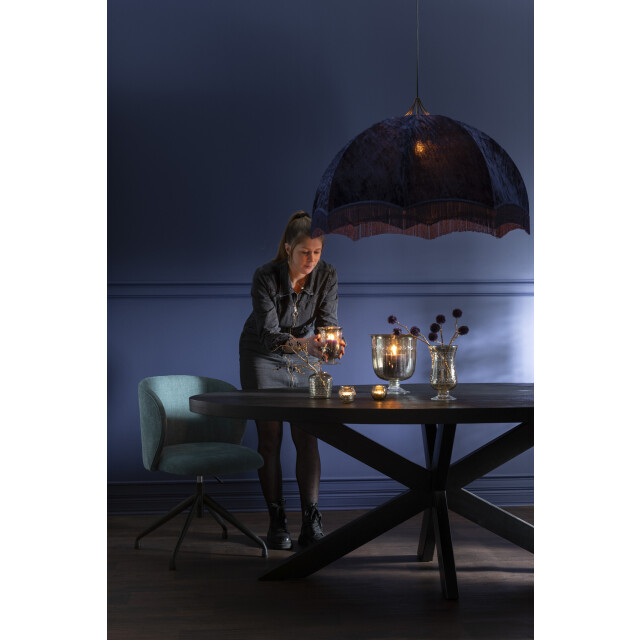 J-Line Hanging lamp velvet/cotton purple 37783 large