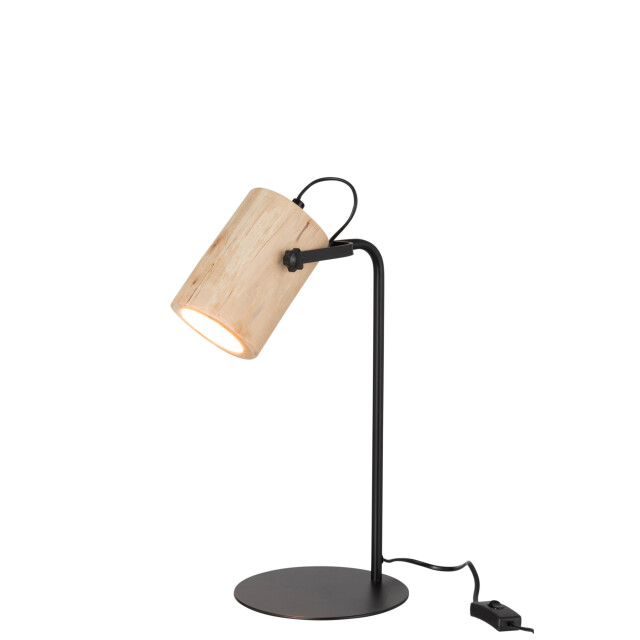 J-Line Desk lamp silas berangan wood natural 15565 large