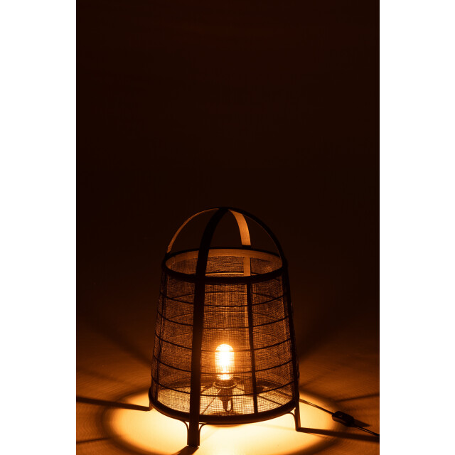 J-Line Lamp rya cotton/bamboo black large 46376 large