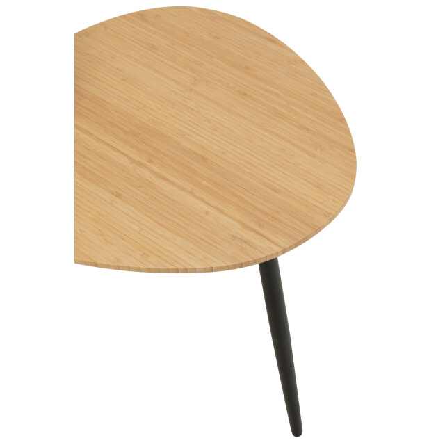 J-Line Set of 3 side tables palette bamboo/metal natural/black 50836 large