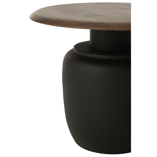 J-Line Set of 2 side table oval iron dark brown 55856 large