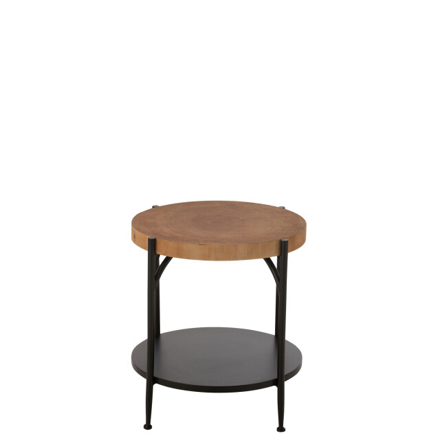 J-Line Side table bio mdf/iron black/natural 46319 large