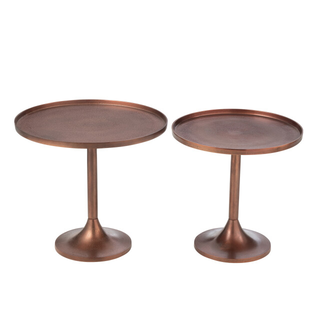 J-Line Set of 2 tables aluminium bronze 45957 large