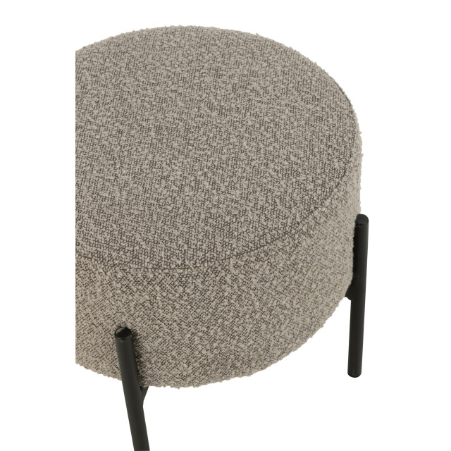 J-Line Stool boucle plywood/polyester grey/black 50854 large