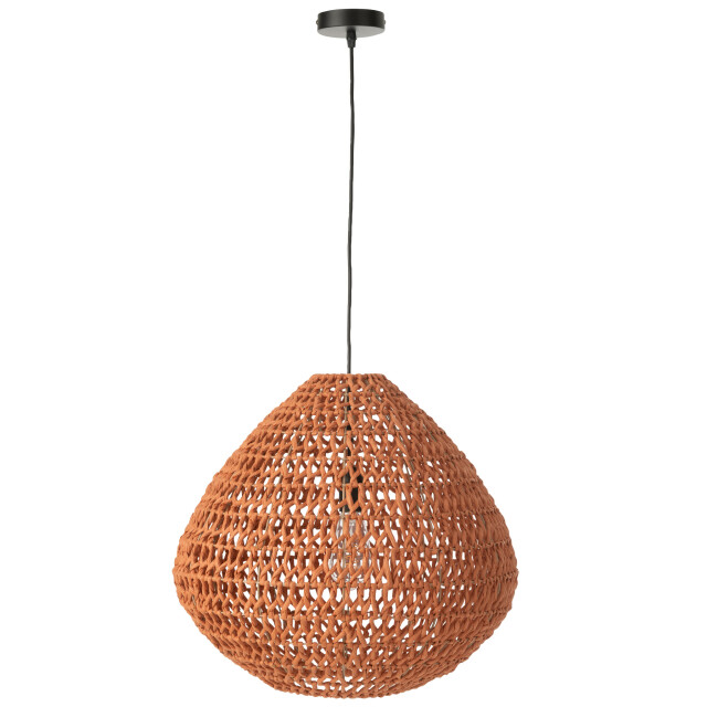J-Line Ceiling lamp braided metal orange 53770 large