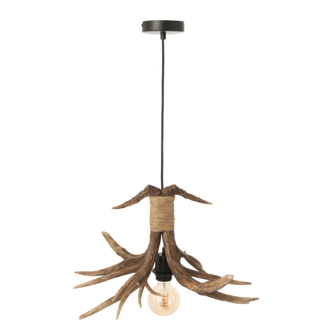 J-Line Ceiling lamp antlers polyresin brown small 57275 large