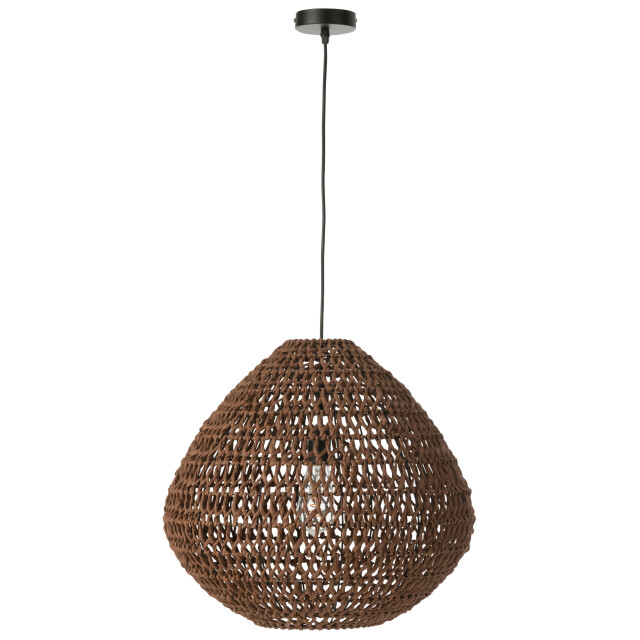 J-Line Ceiling lamp braided metal dark natural 53761 large