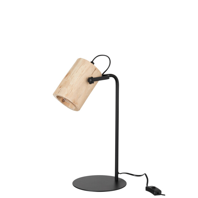 J-Line Desk lamp silas berangan wood natural 15565 large