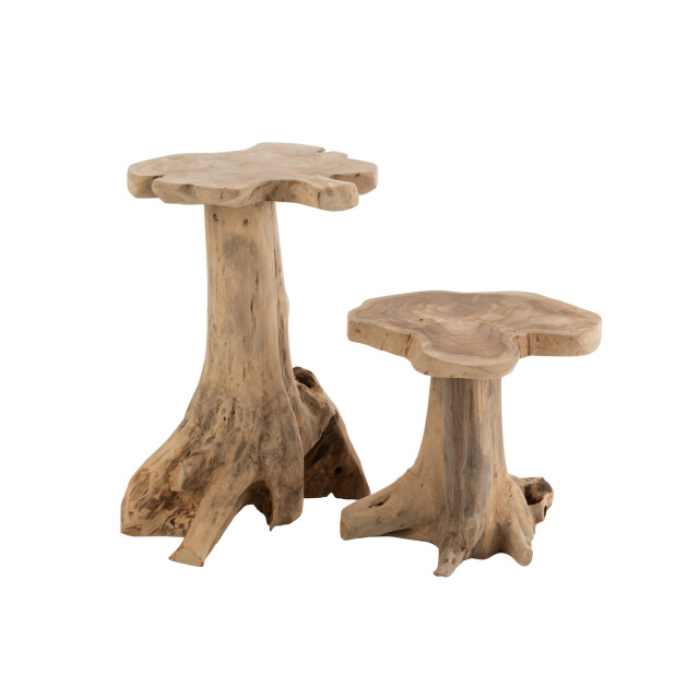 J-Line Sidetable amy teak wood natural large 21123 large