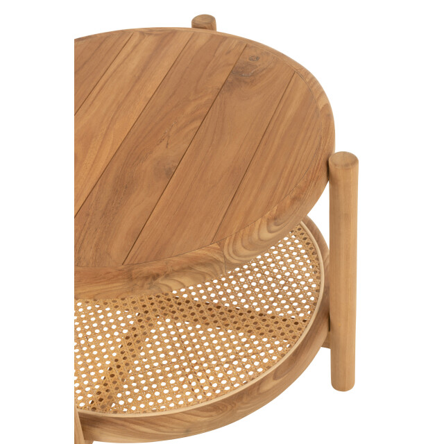 J-Line Side table round teak natural 52957 large