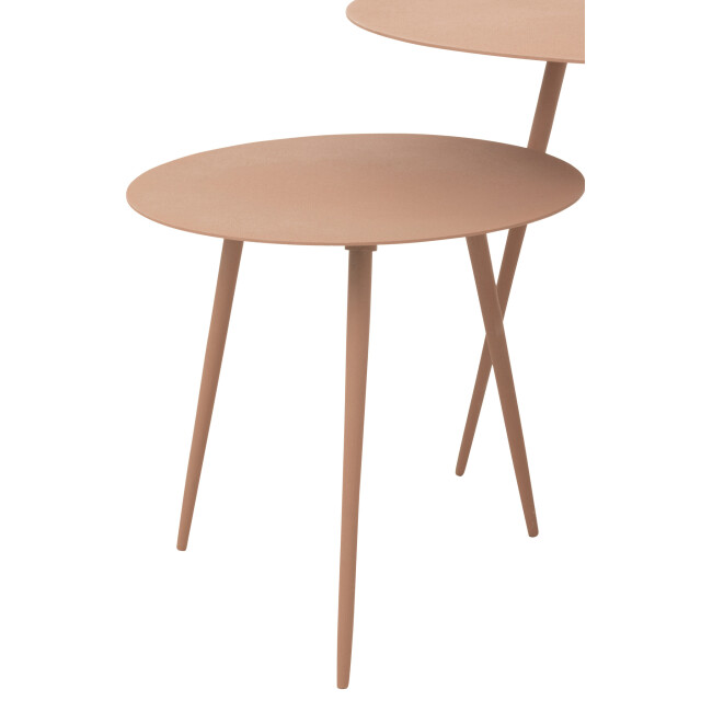 J-Line Set of 3 sidetable iron old pink 30076 large