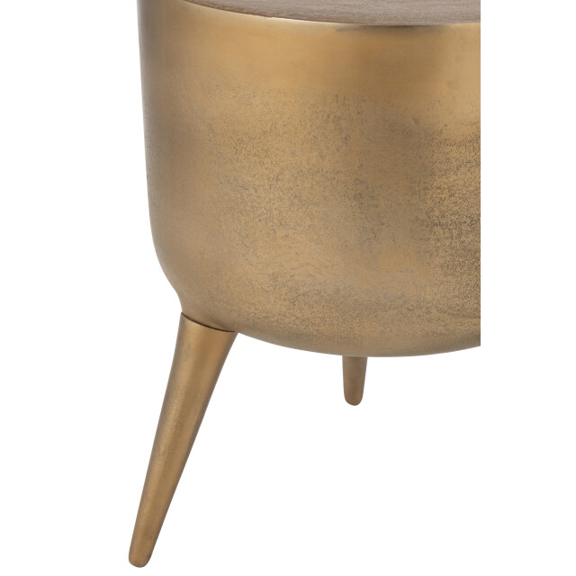 J-Line Stool fone aluminium gold 45949 large