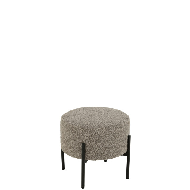 J-Line Stool boucle plywood/polyester grey/black 50854 large