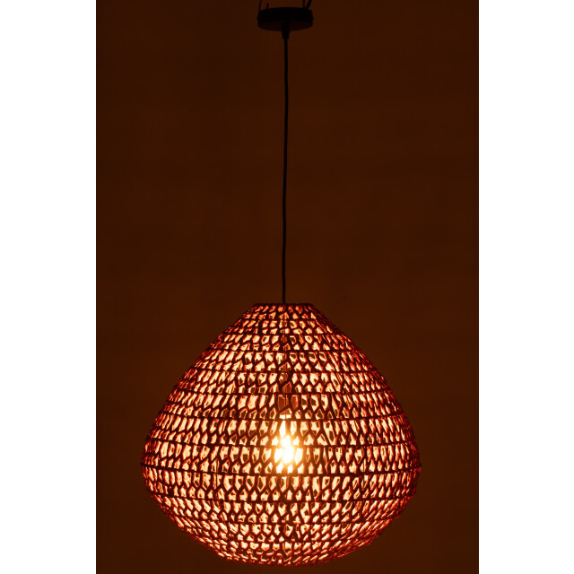 J-Line Ceiling lamp braided metal orange 53770 large