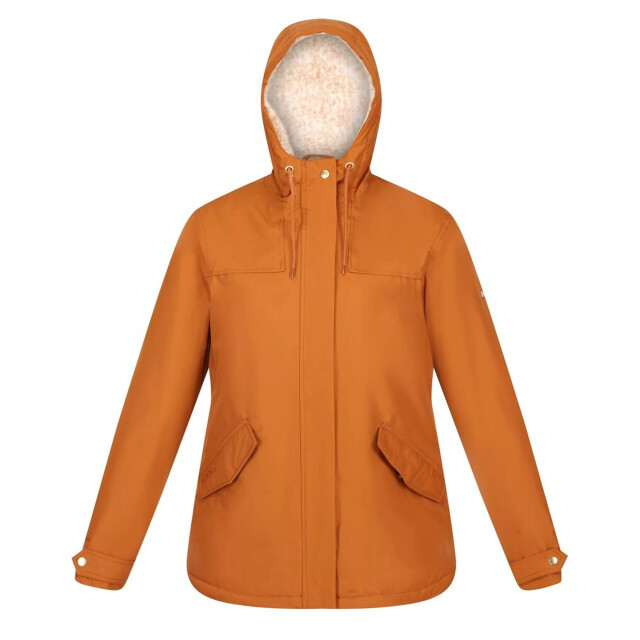 Regatta Dames bria faux fur lined waterproof jacket UTRG8083_copperalmond large