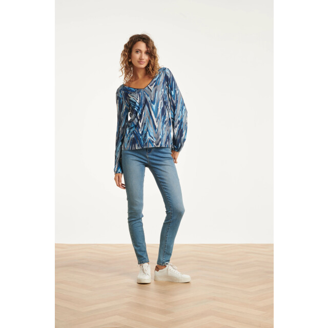 Smashed Lemon Mediumblauwe skinny jeans | 25631-825-XS large