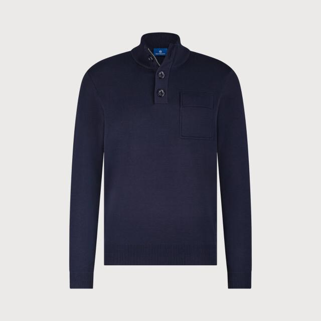 Blue Industry De pullover met knoop- en ritssluiting | KBIW25-M11 large
