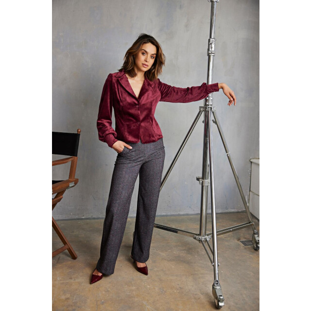 Helena Hart 7640 blazer lora velour wine 7640 large