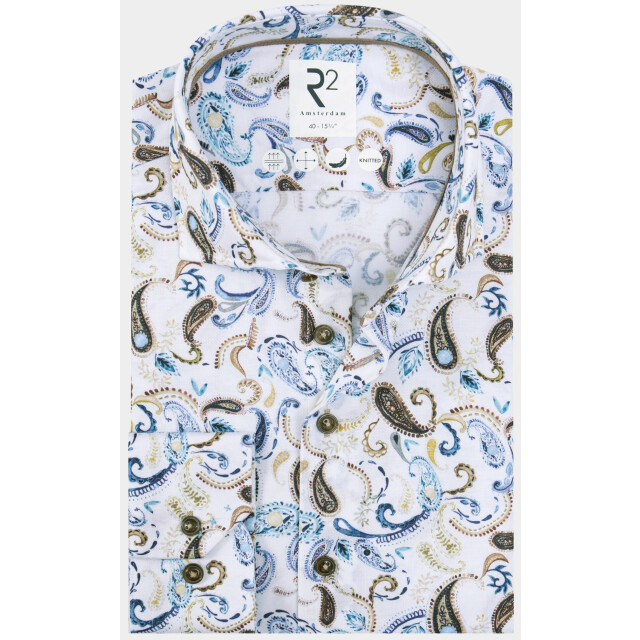 R2 Amsterdam Overhemd extra lange mouw paisley print on knitte 130.wsp.xls.009/045 192164 large