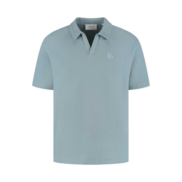 Pure Path Polo loose fit 25 grey blauw 25010123 large
