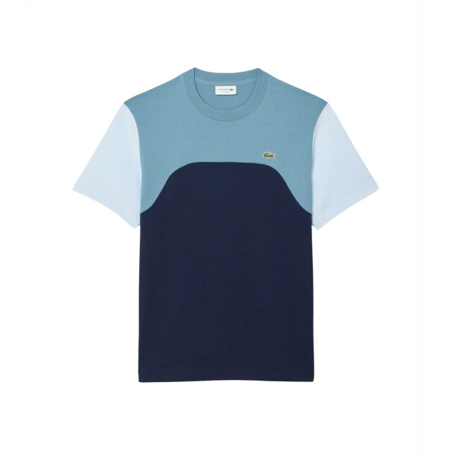 Lacoste T-shirt tee-shirt s25 navy lime blauw TH9551 large