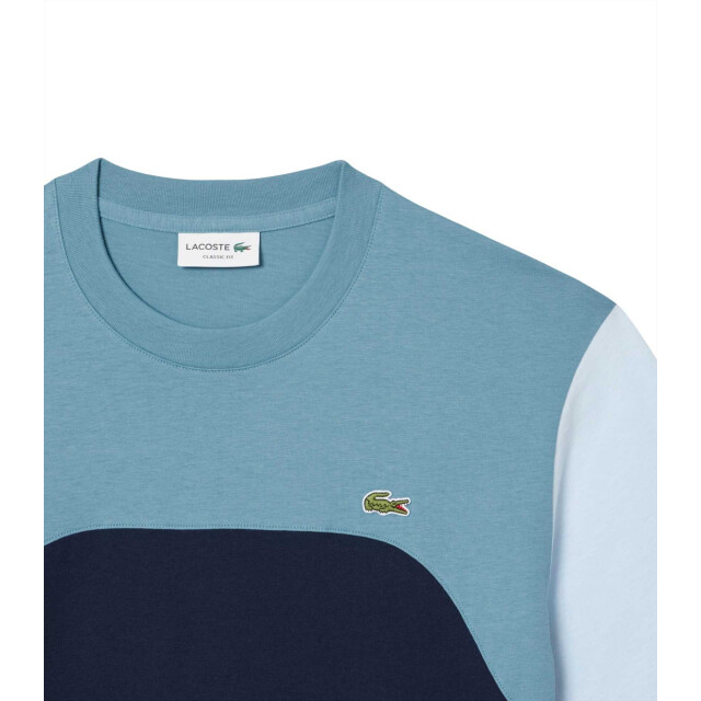 Lacoste T-shirt tee-shirt s25 navy lime blauw TH9551 large