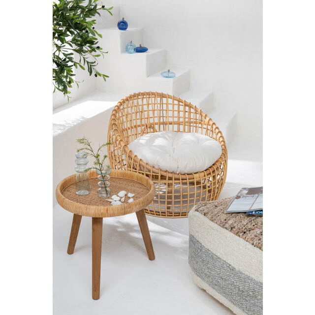 J-Line Set of 2 side tables lurne rattan/fir wood natural 40963 large