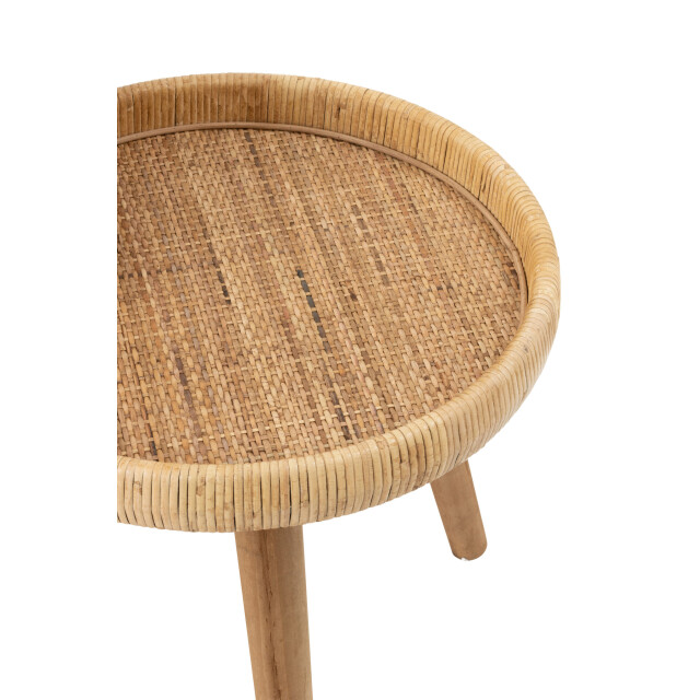 J-Line Set of 2 side tables lurne rattan/fir wood natural 40963 large