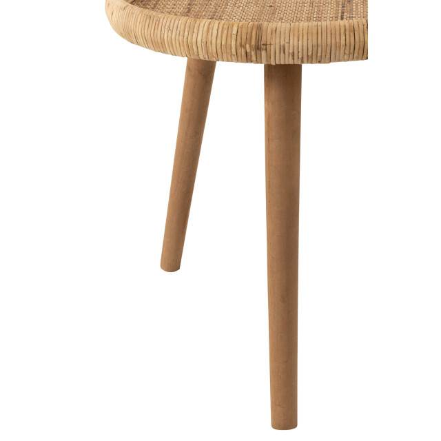 J-Line Set of 2 side tables lurne rattan/fir wood natural 40963 large