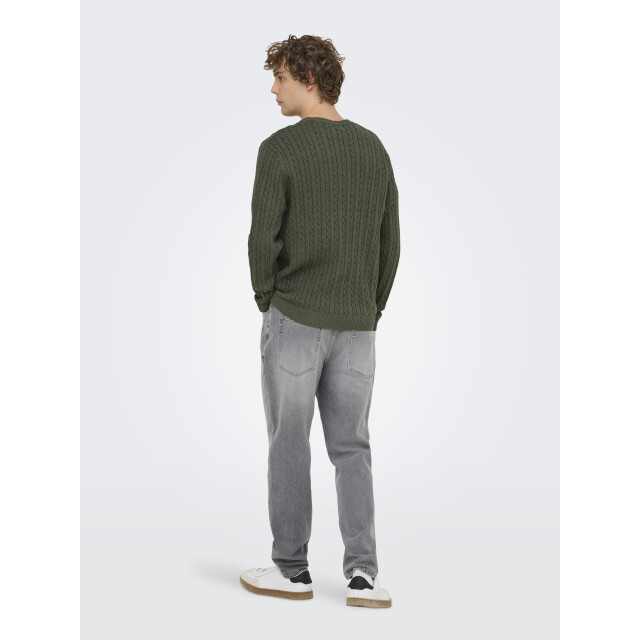 Only & Sons Onsloui reg 12 cabel crew knit noos 22033762 large