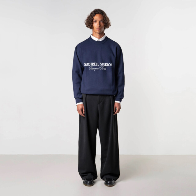 Quotrell Mondrian knitted sweater navy 5219.37.0009 large