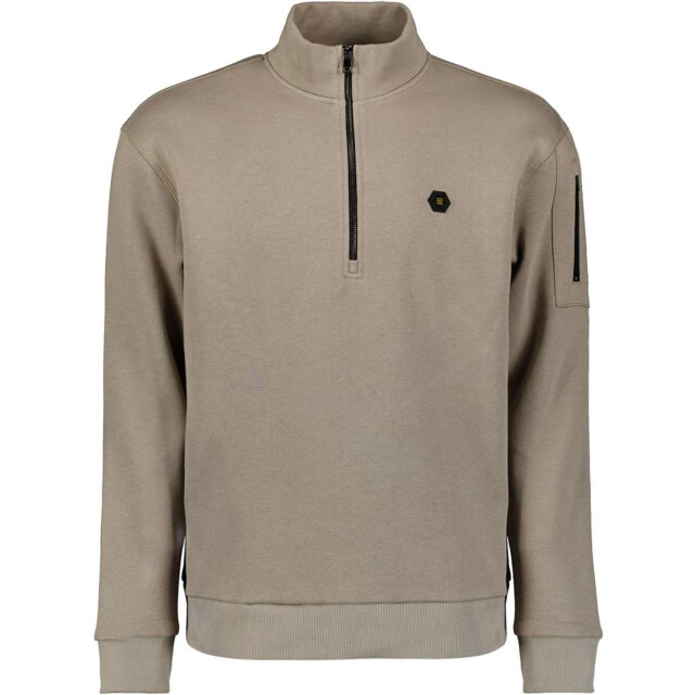 No Excess Sweater half zip brushed clay 29130851-018 large