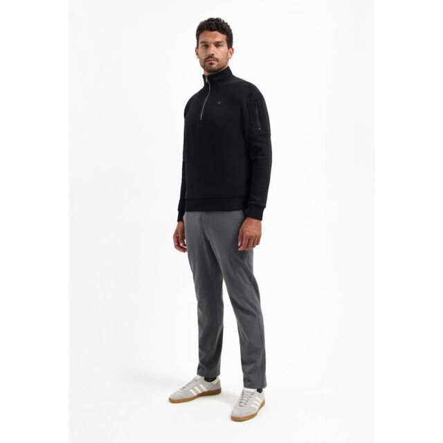 No Excess Sweater half zip brushed black 29130851-020 large