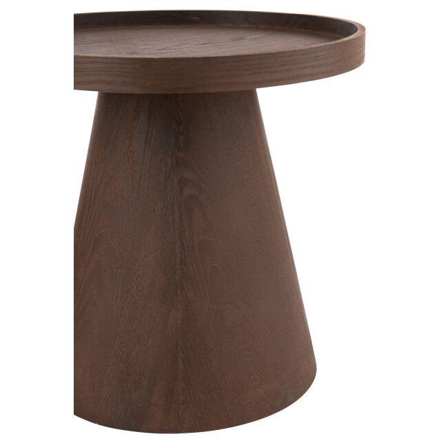 J-Line Set of 2 side table round mdf dark brown 57032 large