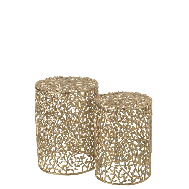 J-Line S/2 side table aluminium gold colored 57608 large