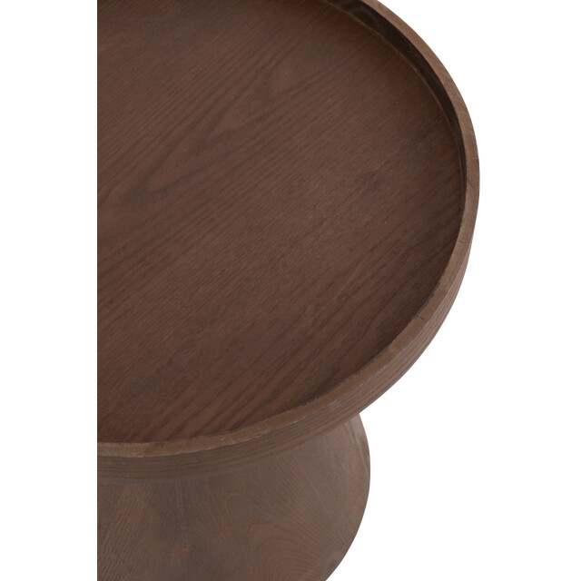 J-Line Set of 2 side table round mdf dark brown 57032 large