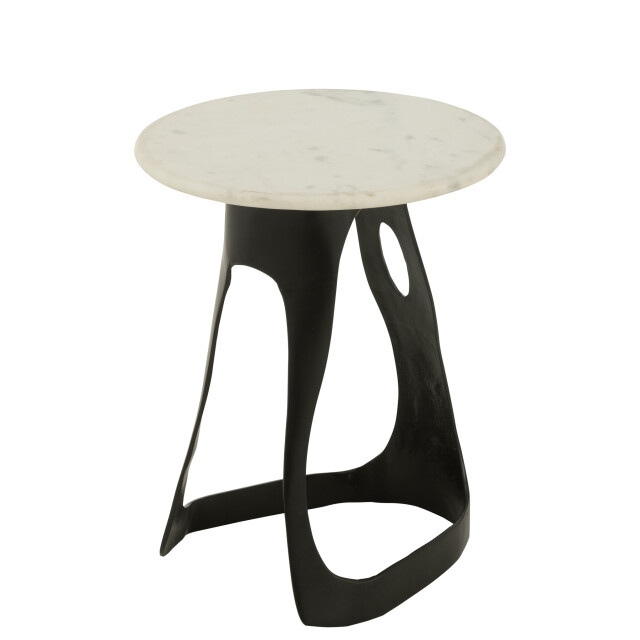 J-Line Side table aluminium/stone black/white large 55948 large