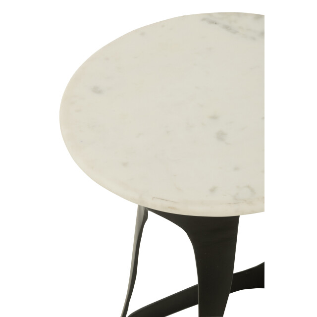 J-Line Side table aluminium/stone black/white large 55948 large