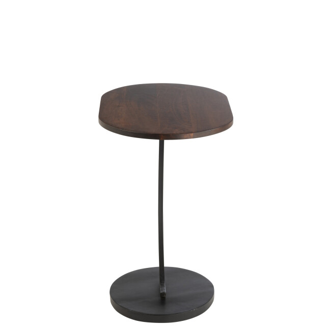 J-Line Side table swoosh iron/mango wood brown/black 46480 large