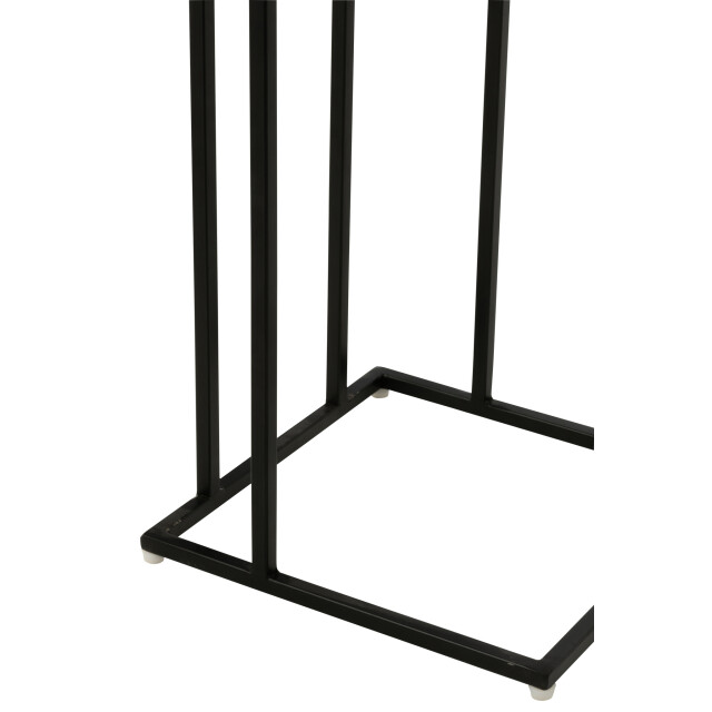 J-Line Side table square acacia wood/resin natural/blue 50999 large