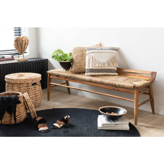 J-Line Set of 2 baskets maurice water hyacinth natural 11270 large