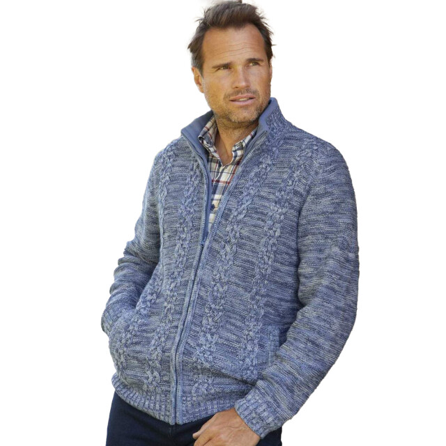 Atlas For Men Gebreide full zip jas heren UTAF1329_blue large