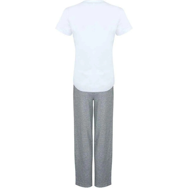 Towel City Dames heather lange pyjama set UTLT6152_whiteheathergrey large