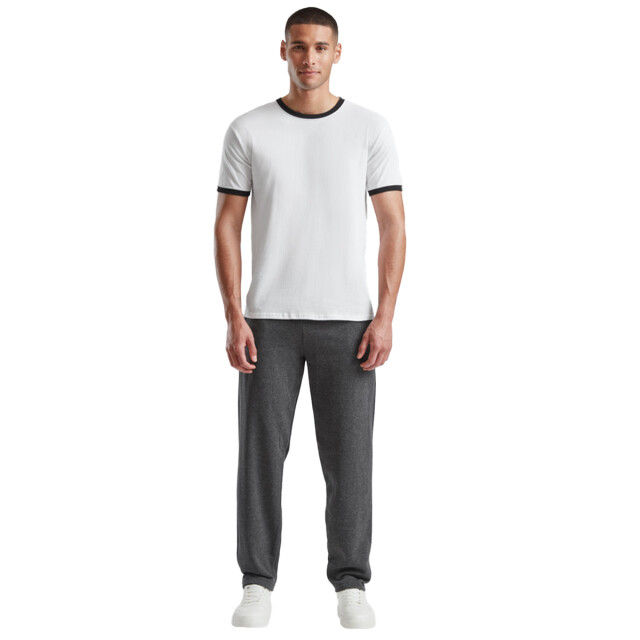 Fruit of the Loom Uniseks classic heather open hem joggingbroek voor volwassenen UTLT6239_darkheathergrey large